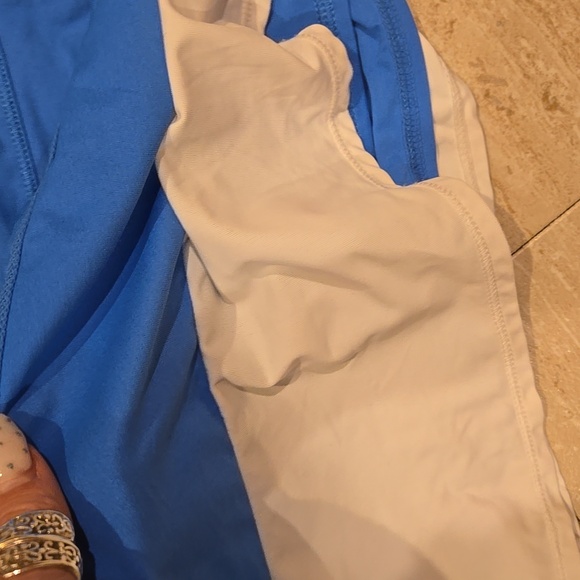 Lilly Pulitzer Luxletic Blue/White Zela Tiered Leisure Skort - Picture 6 of 9